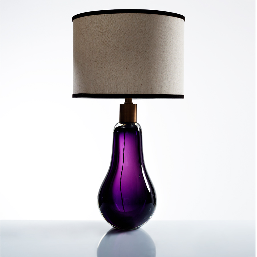 Y19 Design Harmony Purple Table Lamp, Mauve Table Lamp Shade