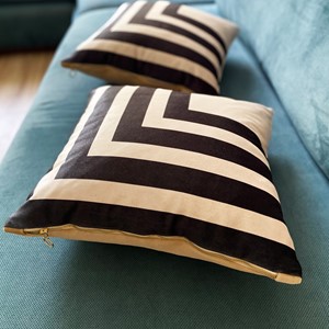 Stripes Velvet Pillow Set