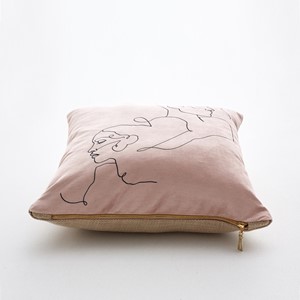 Love&Hate Powder Pink Velvet Pillow