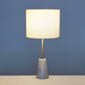 Shorty Cone Grey Marble Table Lamp