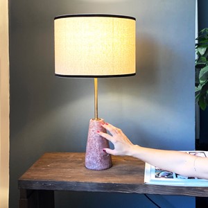 Shorty Cone Pink Marble Table Lamp