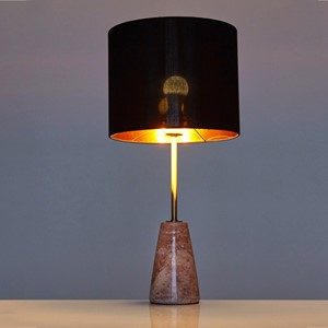 Shorty Cone Pink Marble Table Lamp