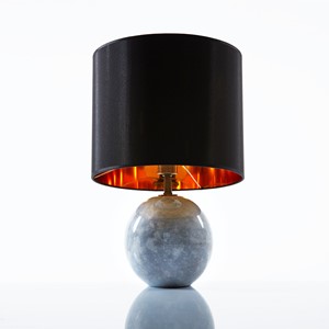 Round Grey Table Lamp (New)