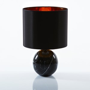 Round Black Table Lamp