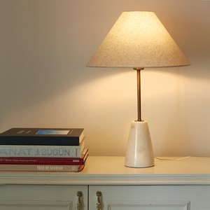 Shorty Cone White Table Lamp