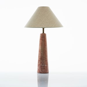 Tall Cone Pink Marble Table Lamp