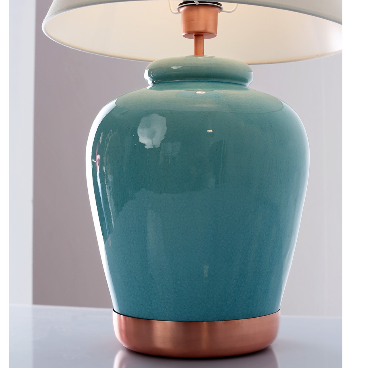 gorgeous-blue/copper-ceramic-lamp