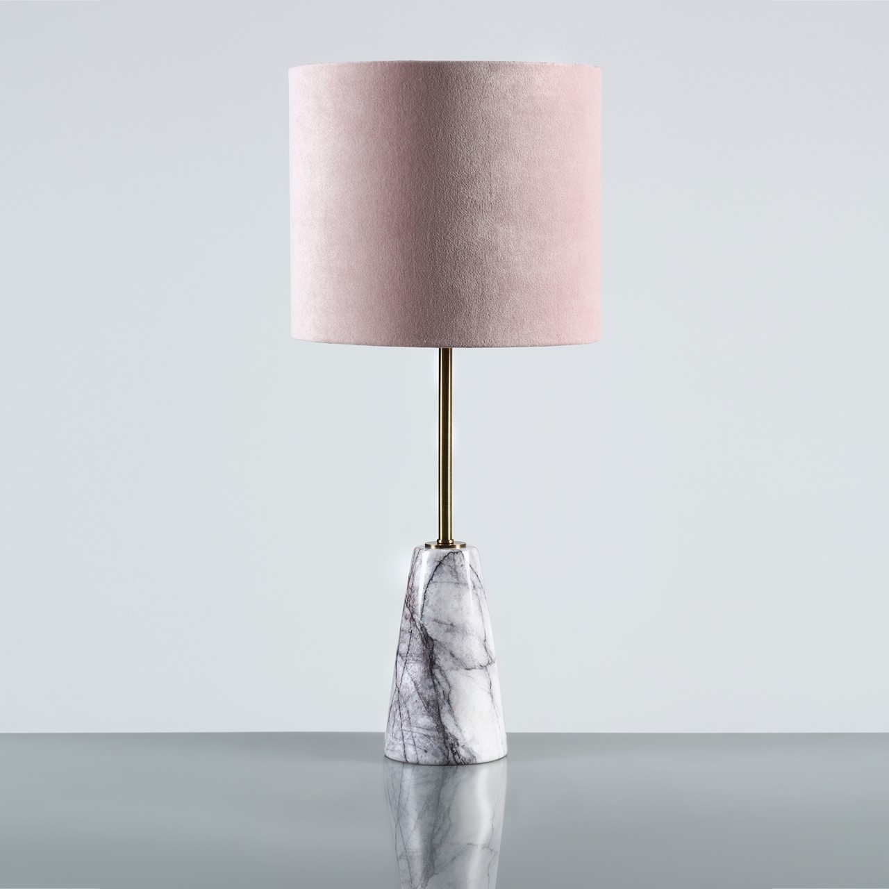shorty-cone-white/grey-marble-table-lamp