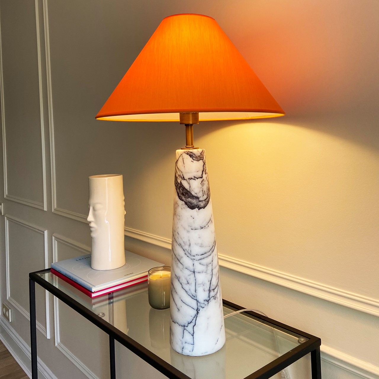 tall-cone-white/grey-marble-table-lamp-tall