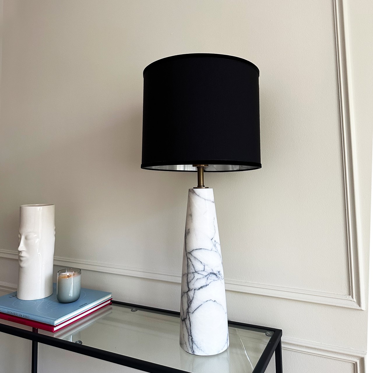 Picture of Tall Cone Marble Table Lamp