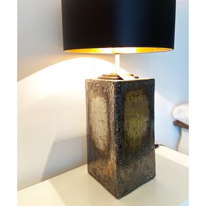 Big Square Lamp (Gold/Brown)