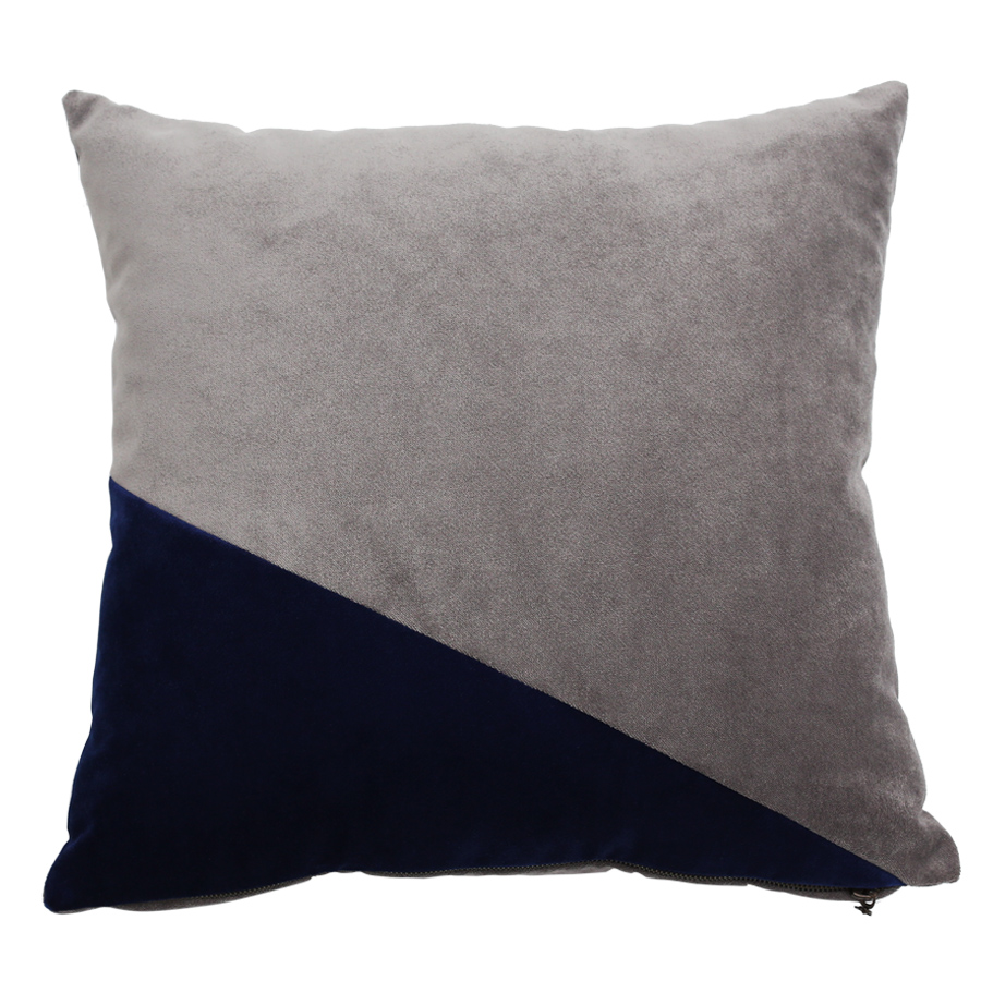 triangle-grey/indigo-velvet-pillow