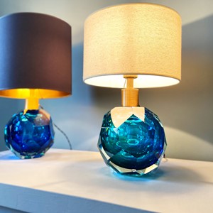 Emerald Blue/Turquoise Table Lamp